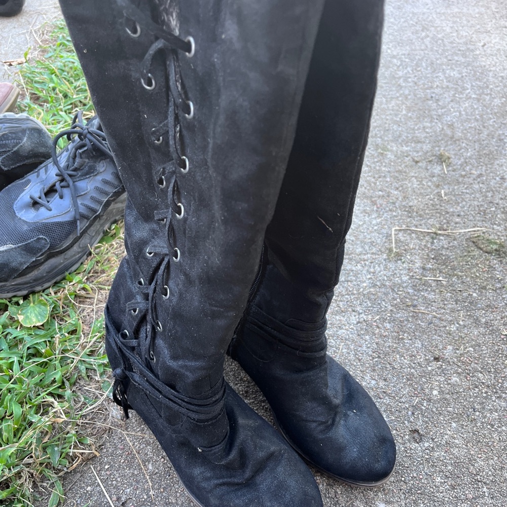 Wide calf tall boots